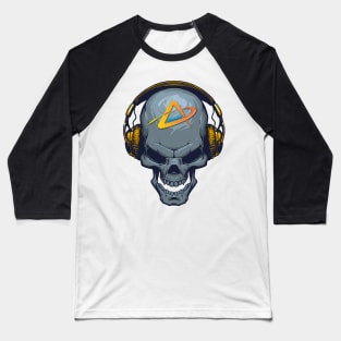 Audiobook Skull Baseball T-Shirt